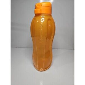 Tupperware ECO Bottle Large 1.5L Water Jug 51 Oz Flip Top Cap Sheer Orange NEW